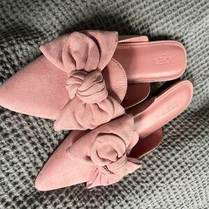 J Crew Pink Bow Slides